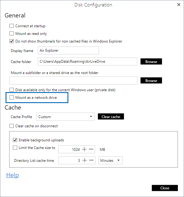 网络驱动器配置